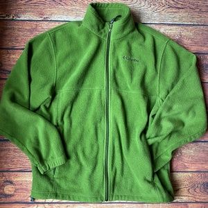 Mens Columbia Fleece Jacket Green